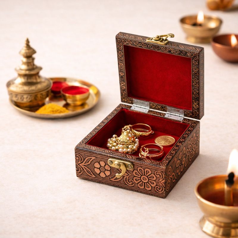 Kosha™ Lockable Pichwai Keepsake Box