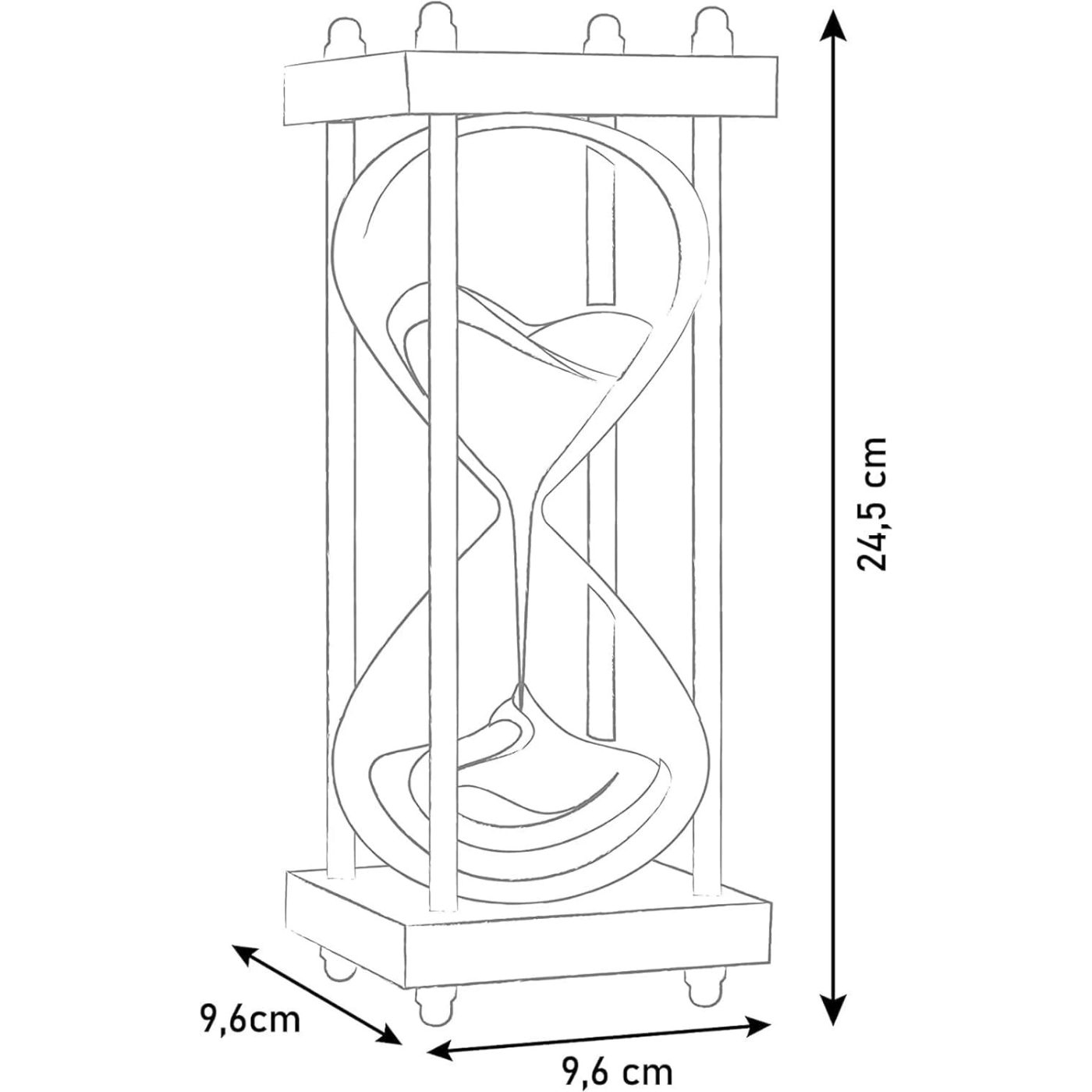 TimelessFlow™ Hourglass Showpiece