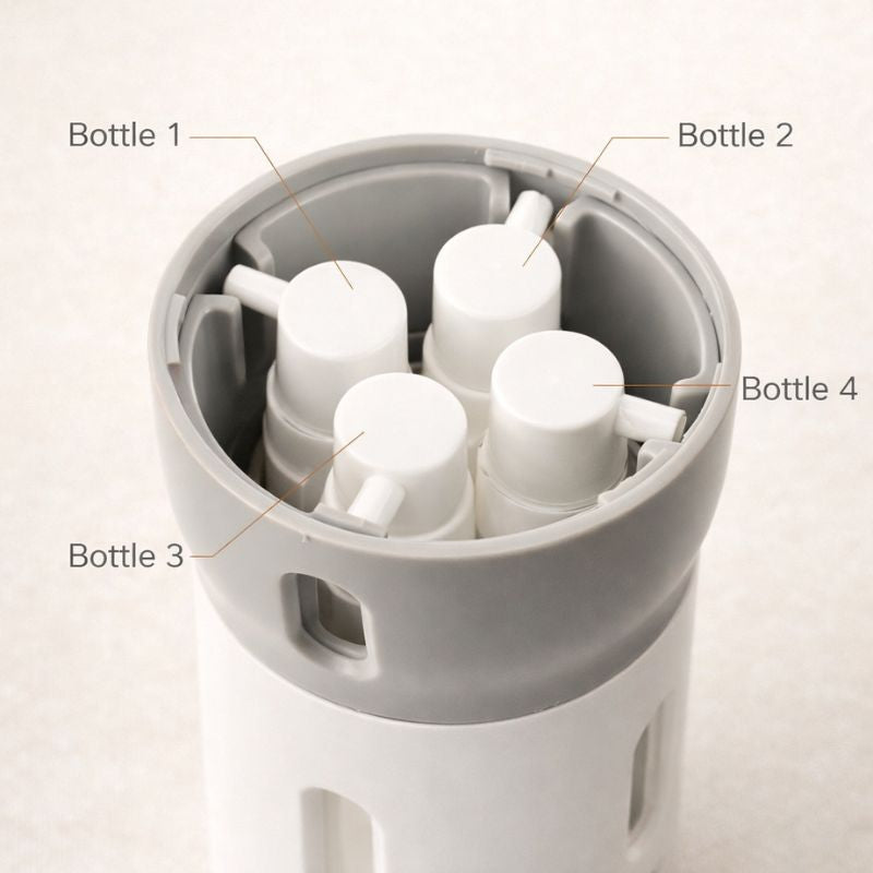 Dispensa™ 4-in-1 Rotating Travel Dispenser