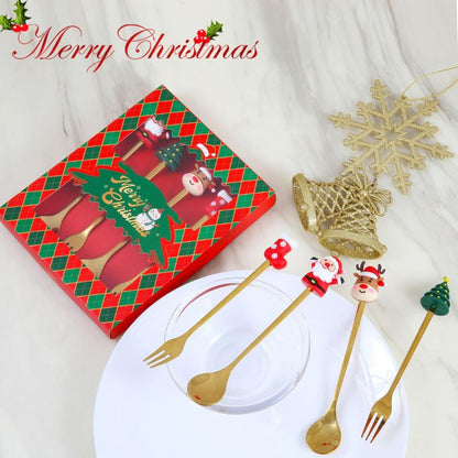 MerryTable™ Christmas Dessert Cutlery