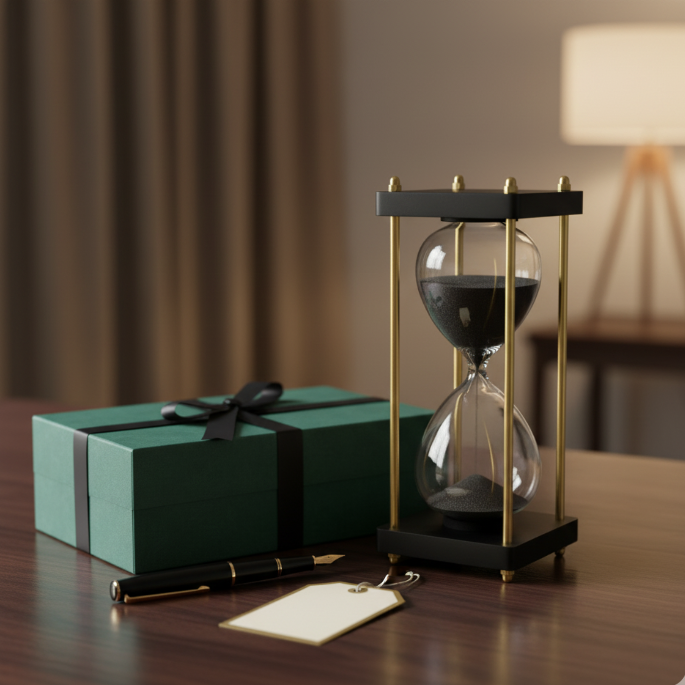 TimelessFlow™ Hourglass Showpiece